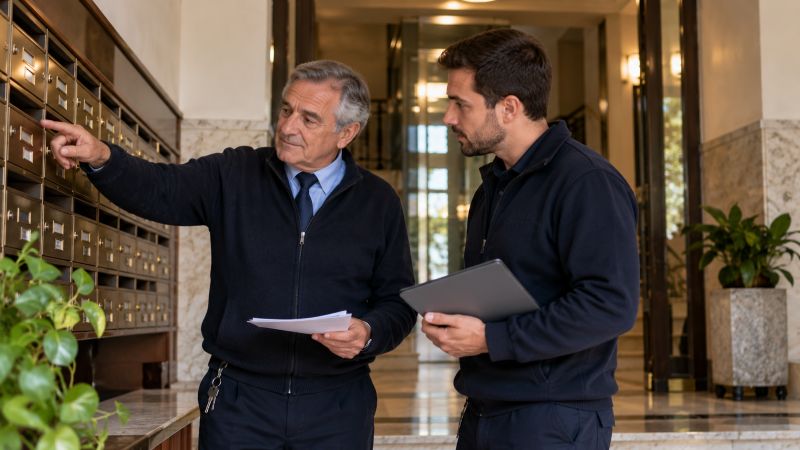 Relevo entre conserjes por jubilación